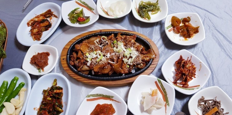  곡성 맛집 돌실숯불회관 고추장양념 흑돼지 석쇠불고기 정말 맛있어요