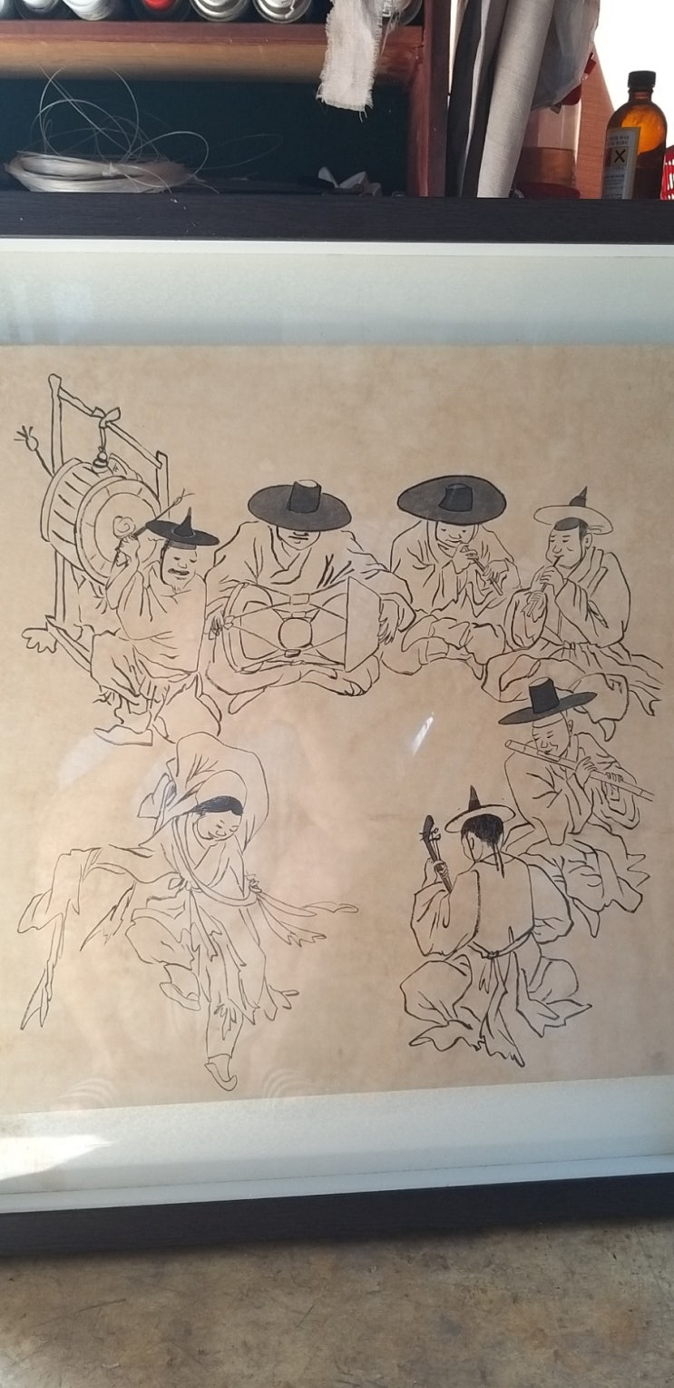  제주에 계신 아버지 작품 민화,민속화 입니다