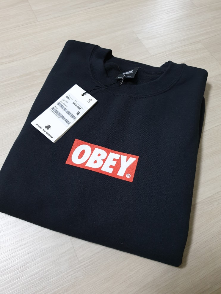 오베이 맨투맨 스웨트 셔츠 (사이즈, 가격, 재질, 기장, obey)