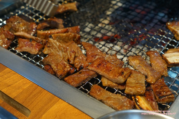  강동구모임장소 고덕역맛집 이동갈비 참숯으로 구워먹기