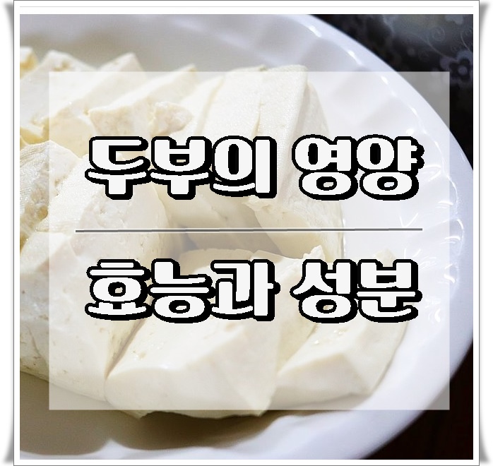  두부의 영양과 효능 알고 드세요