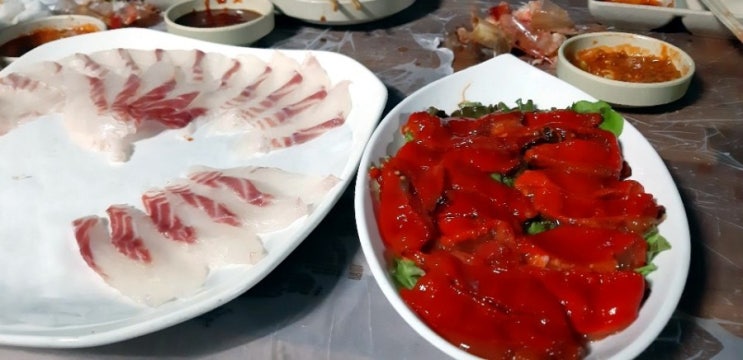  남양주 횟집 화도수산 자연산 멍게 활어회 돔 에 친구들과 소주한잔