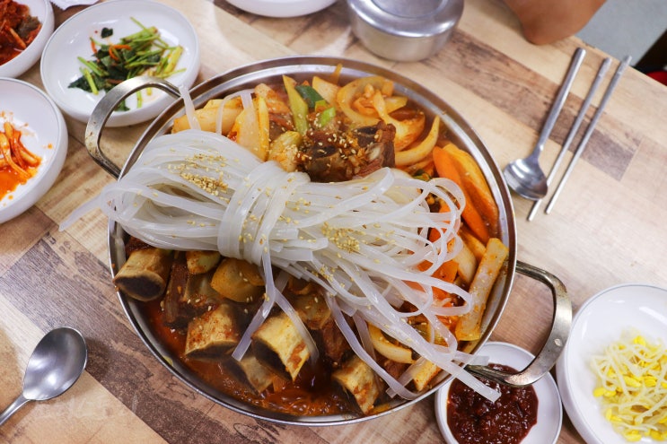  광양 갈비찜 율촌우리식당 매운소등갈비찜!!