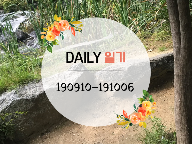  일상 일기 : 190910 - 191006 국민대학교 성적우수자 / 수플레팬케이크 / 피티피플 35기 수료식 준비 / 치과 / 부천 내려가기 / 부산 유니브엑스포 / 행사 영상편집