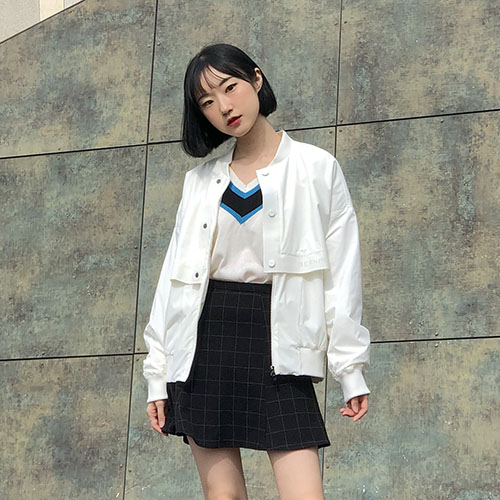  빈폴스포츠 커뮤터 스트레치 우븐 쇼트 재킷 / 20대 데일리룩 간절기 필수템!