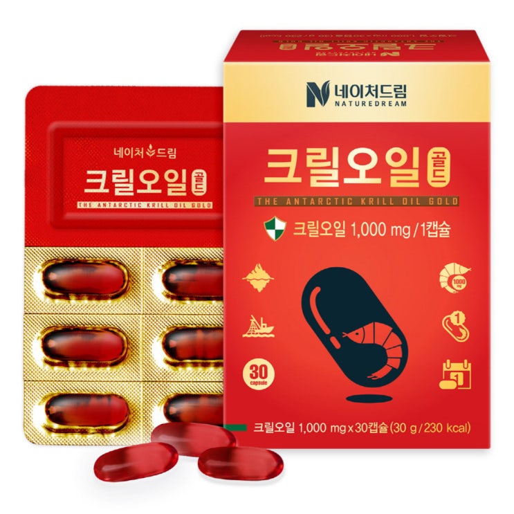  네이처드림 크릴오일 골드 30캡슐, 30g, 1개 [23,900원]