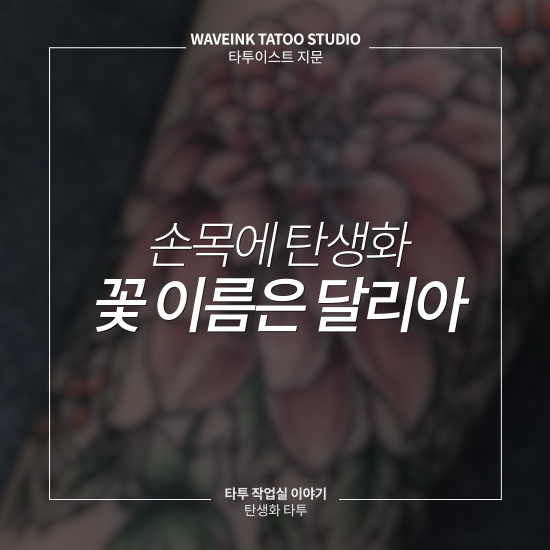  수원타투 인계동작업실 일기-탄생화 타투_달리아