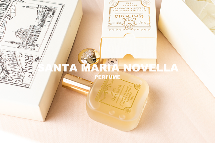 [SANTA MARIA NOVELLA]산타마리아 노벨라 아쿠아 디 콜로니아 포푸리, 왁스 타블렛, 로고 자수 실크 파우치