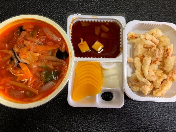  인천 주안동 해장 중국집 맛집 송백! 해산물 가득 짬뽕과 뽀얀 탕수육 후기(숙취)