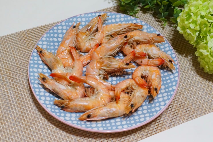  새우 소금구이, 새우머리버터구이 새우 손질법 알려드려요