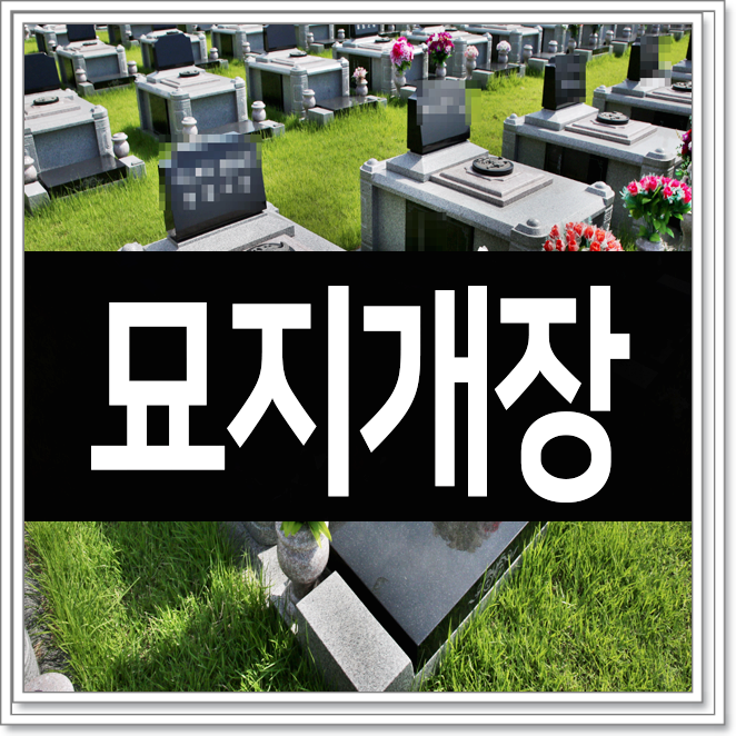  묘지개장 진행과정 설명 드립니다.