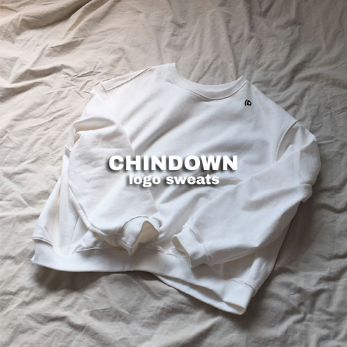  [CHINDOWN]  친다운 로고 스웨트 화이트 / LOGO SWEATS WHITE