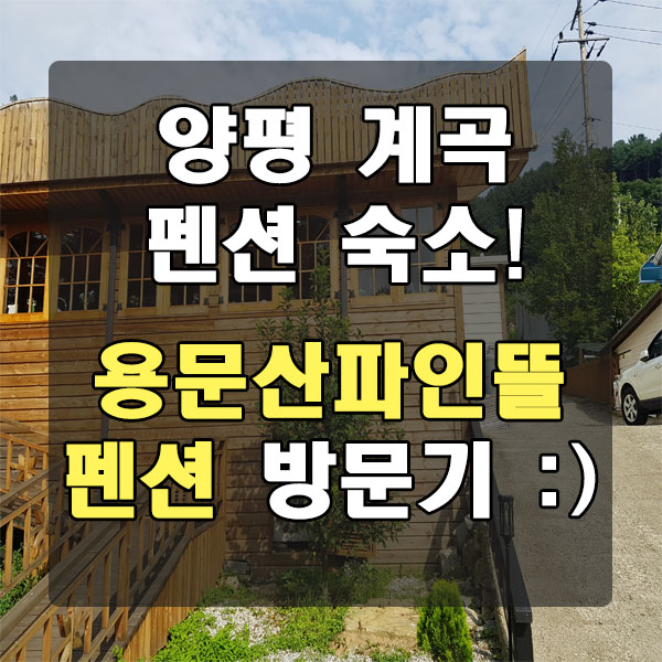  양평 계곡 펜션 숙소 - 용문산파인뜰 펜션 방문기 :)