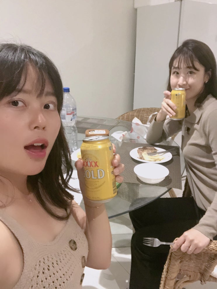  D+275 카불쳐 딸기팜 동료(?) 예찬이 브리즈번에서 만나기 PP한국식당ㆍ최은정이랑 스테이크에 XXXX GOLD 맥주 짠!