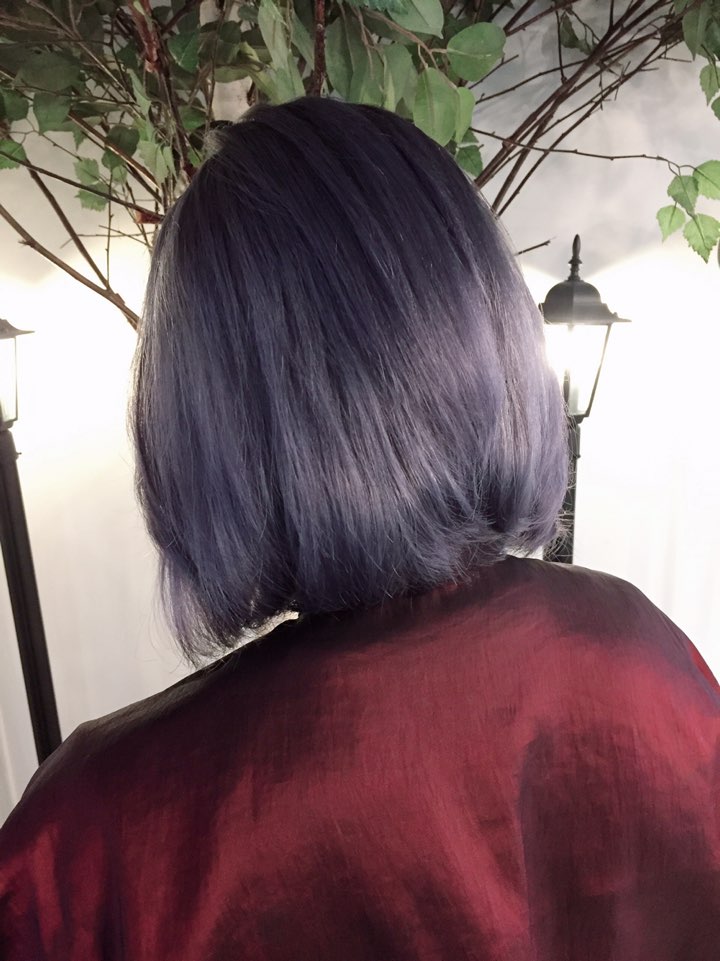  홍대 미용실 까헤어, 블루 실버 염색  recommended hair salon in seoul, blue silver color