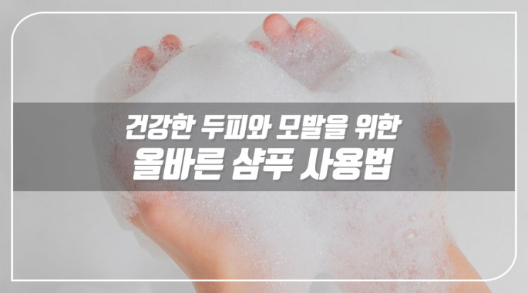  [미사강변미용실] 건강한 두피와 모발을 위한 올바른 샴푸 사용법