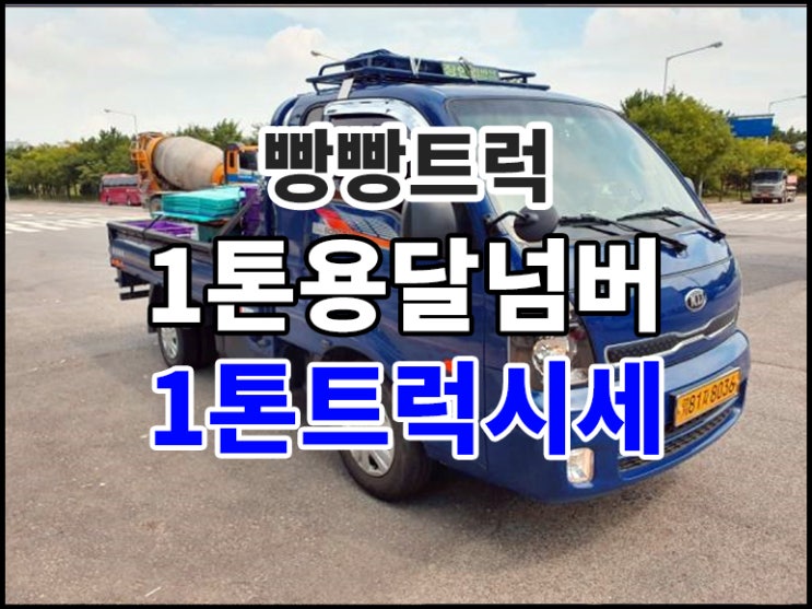  1톤용달화물 넘버 1톤트럭시세 상담