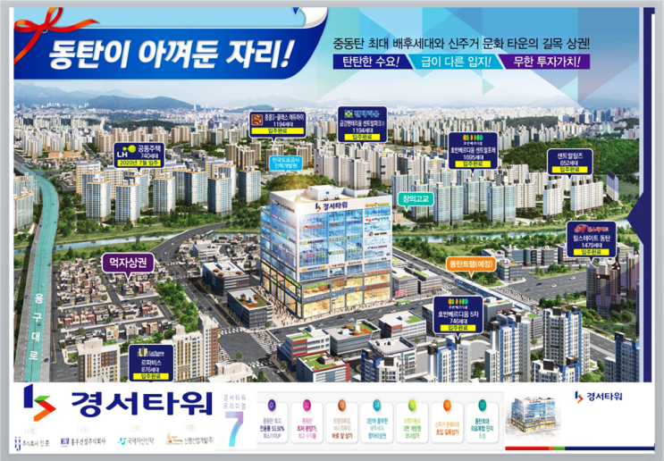  동탄2신도시 중동탄 엠메디컬프라자상가 분양에 이은 경서타워 상가 분양 소식안내