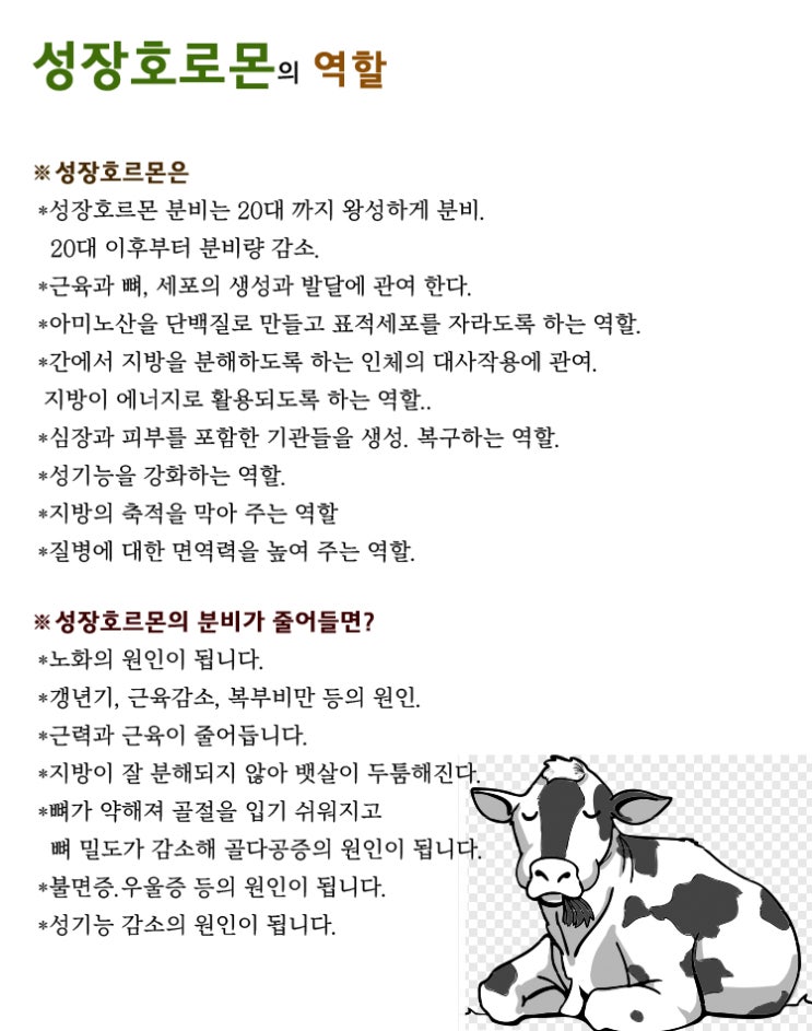  성장호르몬(젊음의 호르몬)