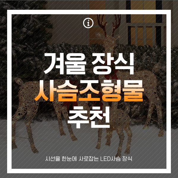  시선을 한눈에 사로잡는 LED사슴 장식!