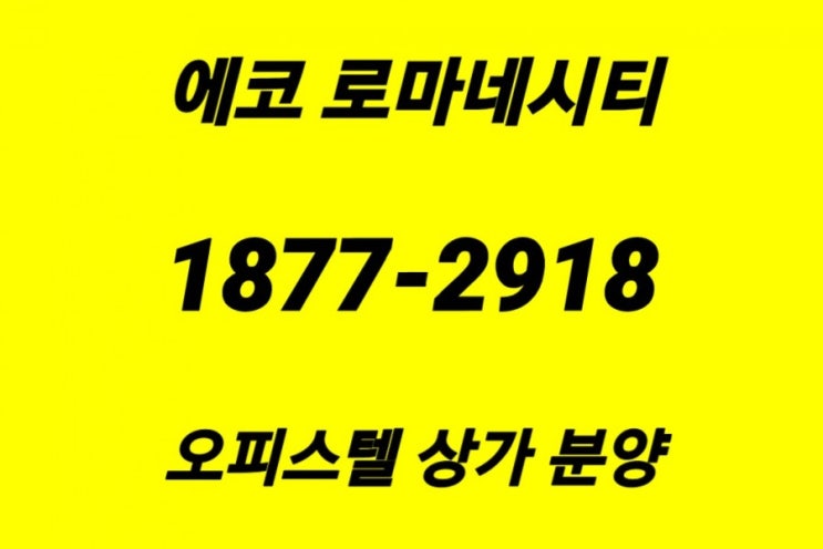  현대가문 정대선 사장이 공개한 에코 로마네시티