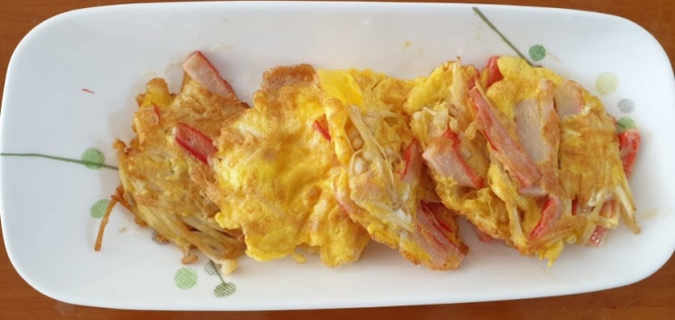  팽이버섯맛살전 레시피!