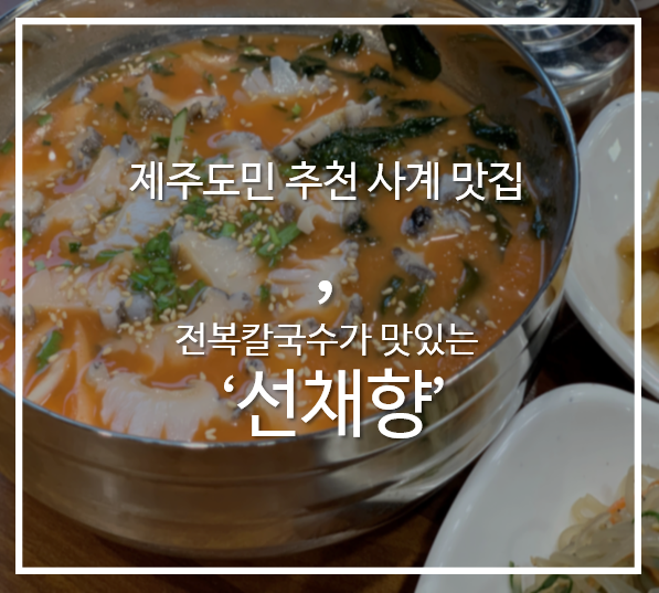  한식파 제주도민의 서귀포 맛집 추천 : 제주선채향 :