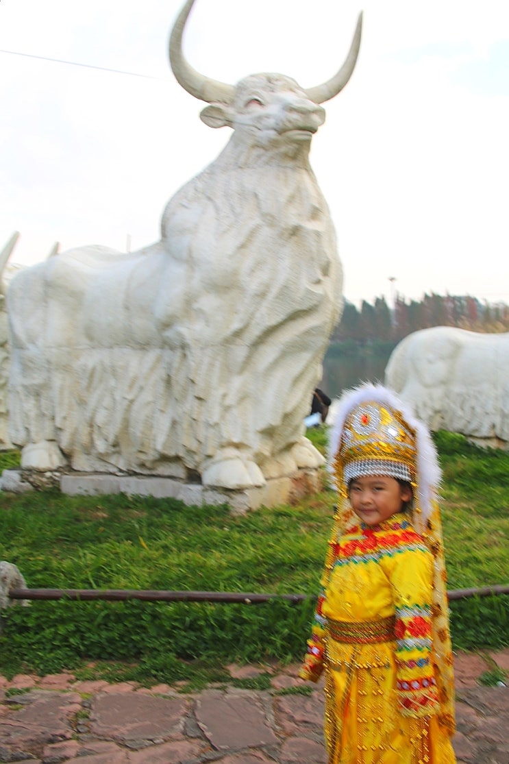 중국,윈난성,쿤밍시,26개 소수민족촌,티베트 장족마을