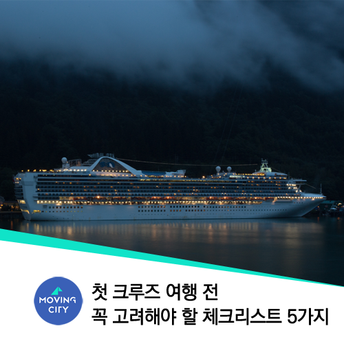  첫 크루즈 여행 전 고려해야 할 체크 리스트