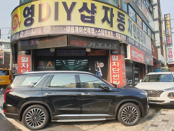  울산 팰리세이드 신차패키지 전문점(레인보우V90썬팅,파인뷰LX2000블랙박스,PPF시공)-울산영다이샵