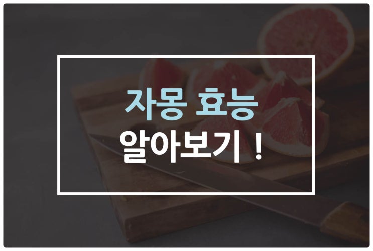  자몽 효능, 알아보기 !