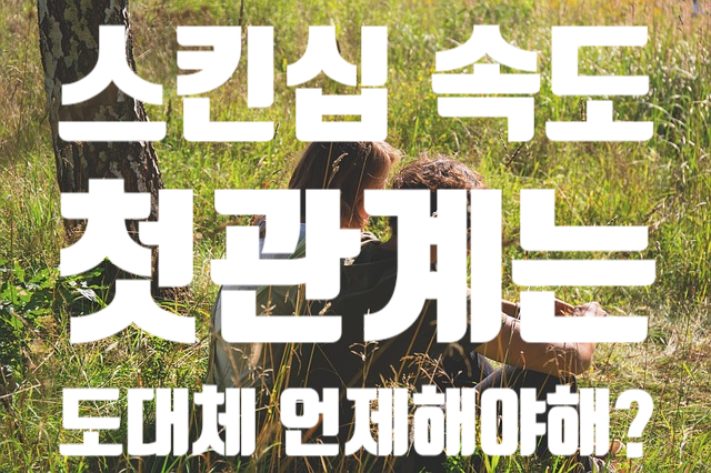  스킨십 속도