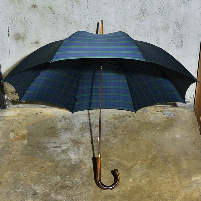 Fox Umbrellas[폭스엄브렐라] GT-18 Horn Inset Hardwood - Tartan Check [타탄체크우산][클래식우산][영국우산][루어엣][비][고급우산]