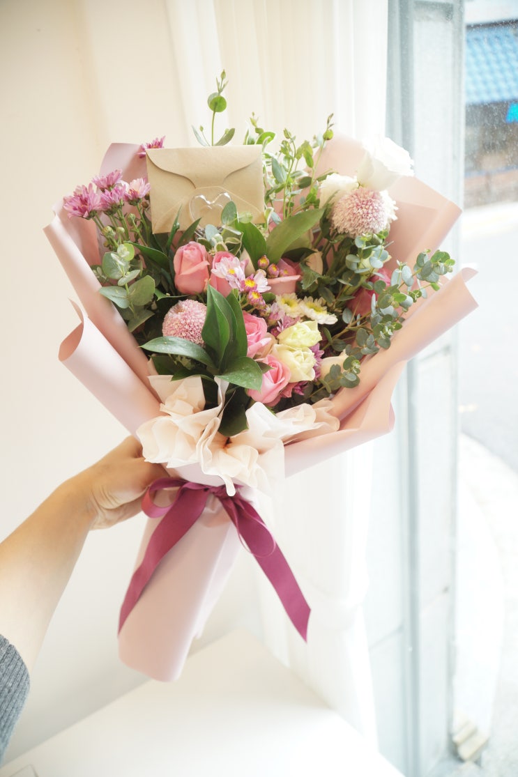 부산 꽃다발 꽃 배달 / 싱그러운 그리너리 생일축하해요!