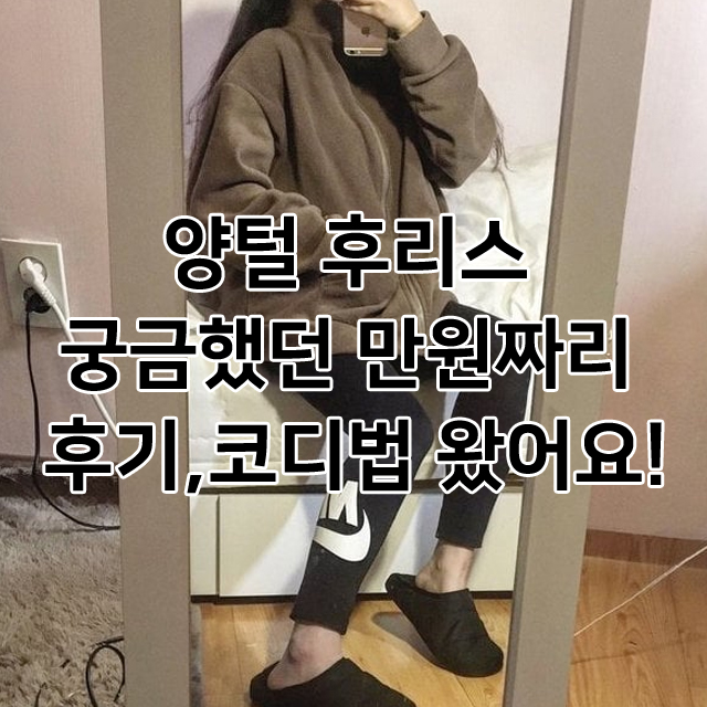  양털 후리스 궁금했던 만원짜리 후기,코디법 왔어요!