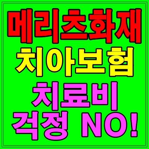  메리츠화재 이목구비치아보험 메리츠 치아보험 추천합니다!