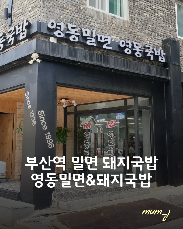  [부산역 밀면/돼지국밥] 영동밀면 &돼지국밥 일석이조