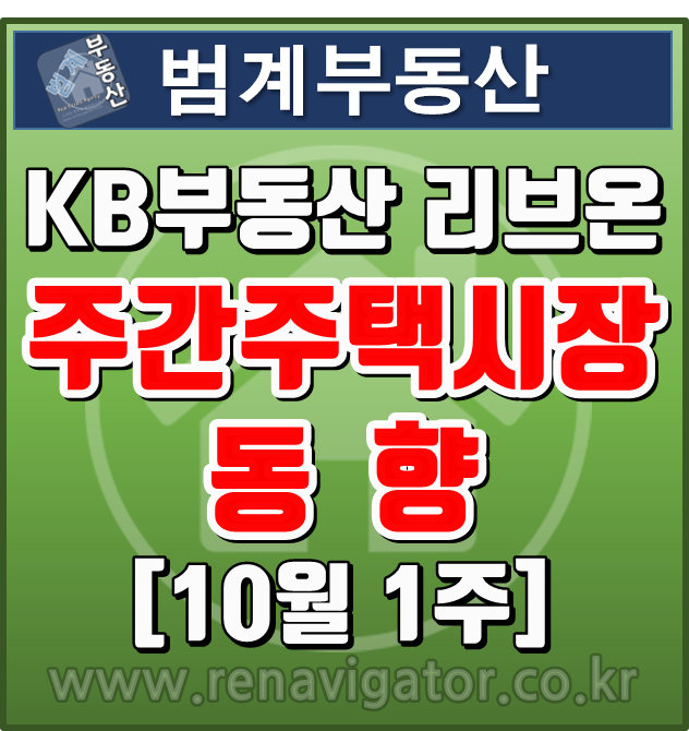  주간 KB부동산 주택시장 동향_10월1주