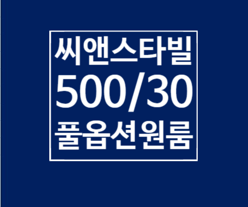  씨앤스타빌 원룸  500/30 풀옵션 아파트. 바로입주
