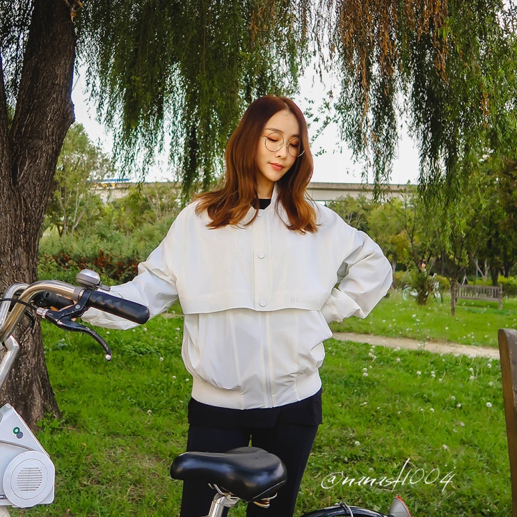  빈폴스포츠 커뮤터 스트레치 우븐 쇼트 재킷 30대 데일리룩 운동 갈 때도 좋아!