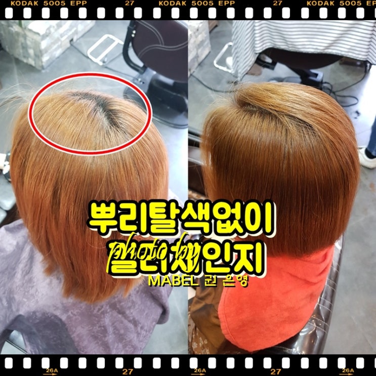  전주 탈색머리 모발클리닉 후 "붉은기없애기"
