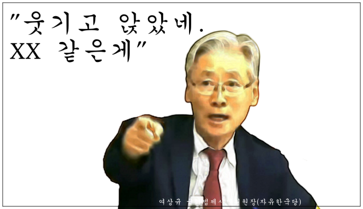  여상규 ‘웃기고 앉아있네 XX같은 게’ 욕설 논란…윤리위 제소