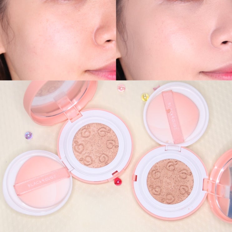  수부지쿠션 블랙루즈 피치쿠션, 속촉촉겉보송 솜털피니쉬
