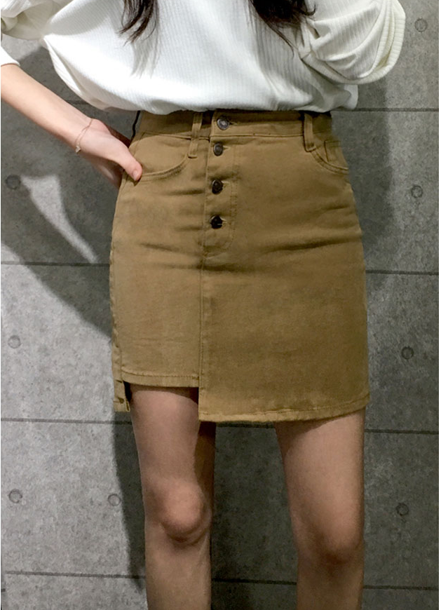  미니 치마 기모 스커트  면 절개 A 라인 소개할게요