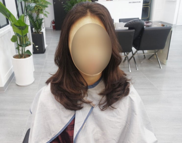  [부산대미용실/승희헤어갤러리] 미디움레이어드c컬펌 : 중간머리추천스타일 !