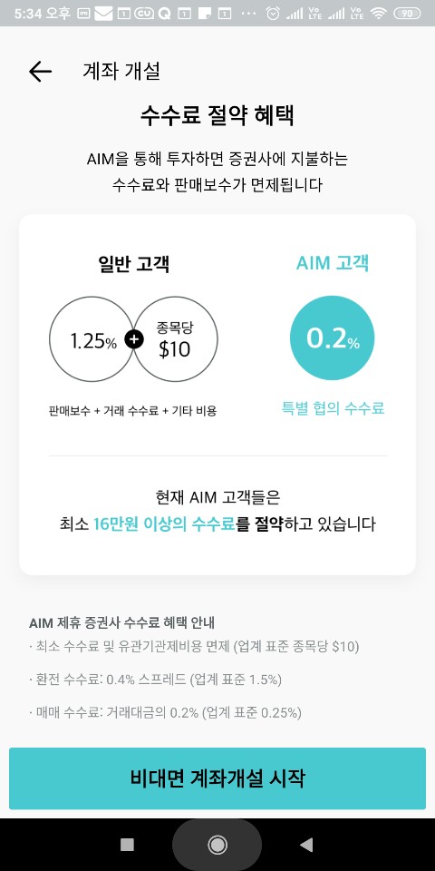  AIM 투자를 시작하였습니다.