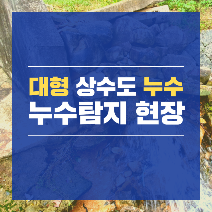  상수도 대형 누수, 누수탐지 현장