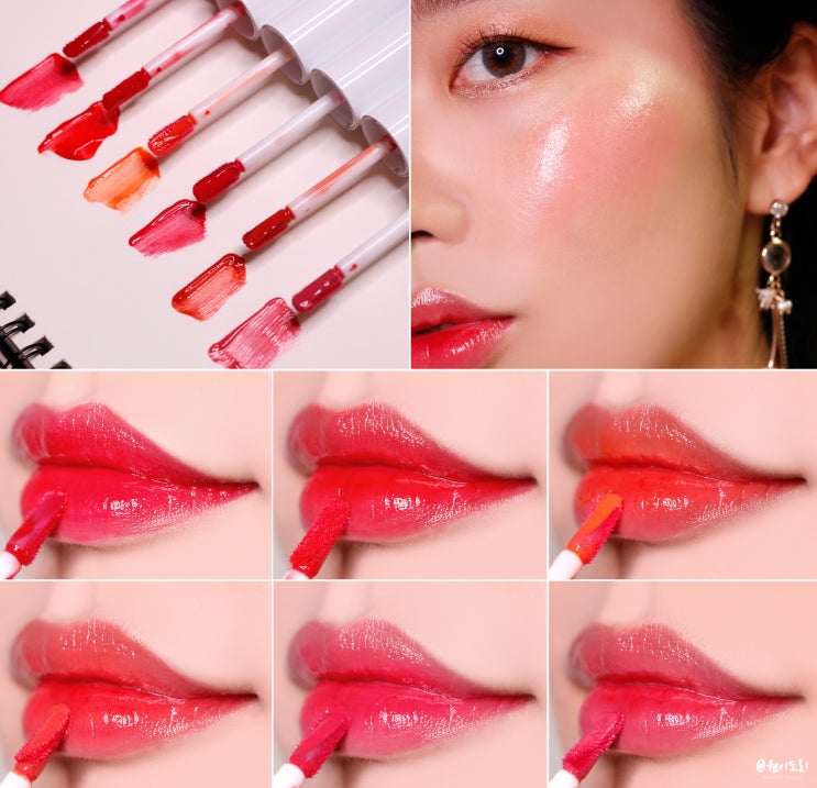  촉촉한 틴트 추천, 네이밍 듀이 글로우 립 틴트 블러셔 연출도 예뻐욤