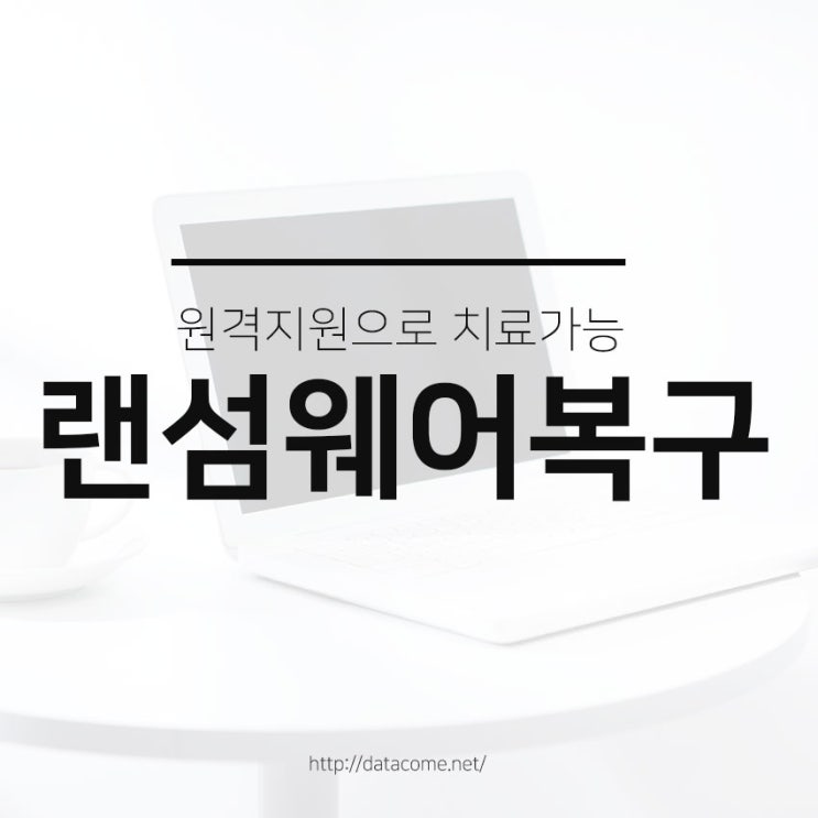  랜섬웨어복구 원격 지원으로 치료 가능해요