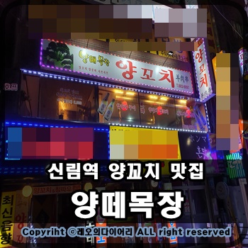 신림역 양 꼬치 맛집 양떼목장 다녀왔어요~